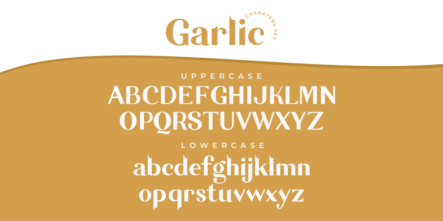Пример шрифта Garlic #3